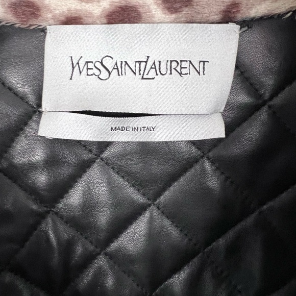 Yves Saint Laurent Animal Print biker calf hair leather jacket - Picture 8 of 9